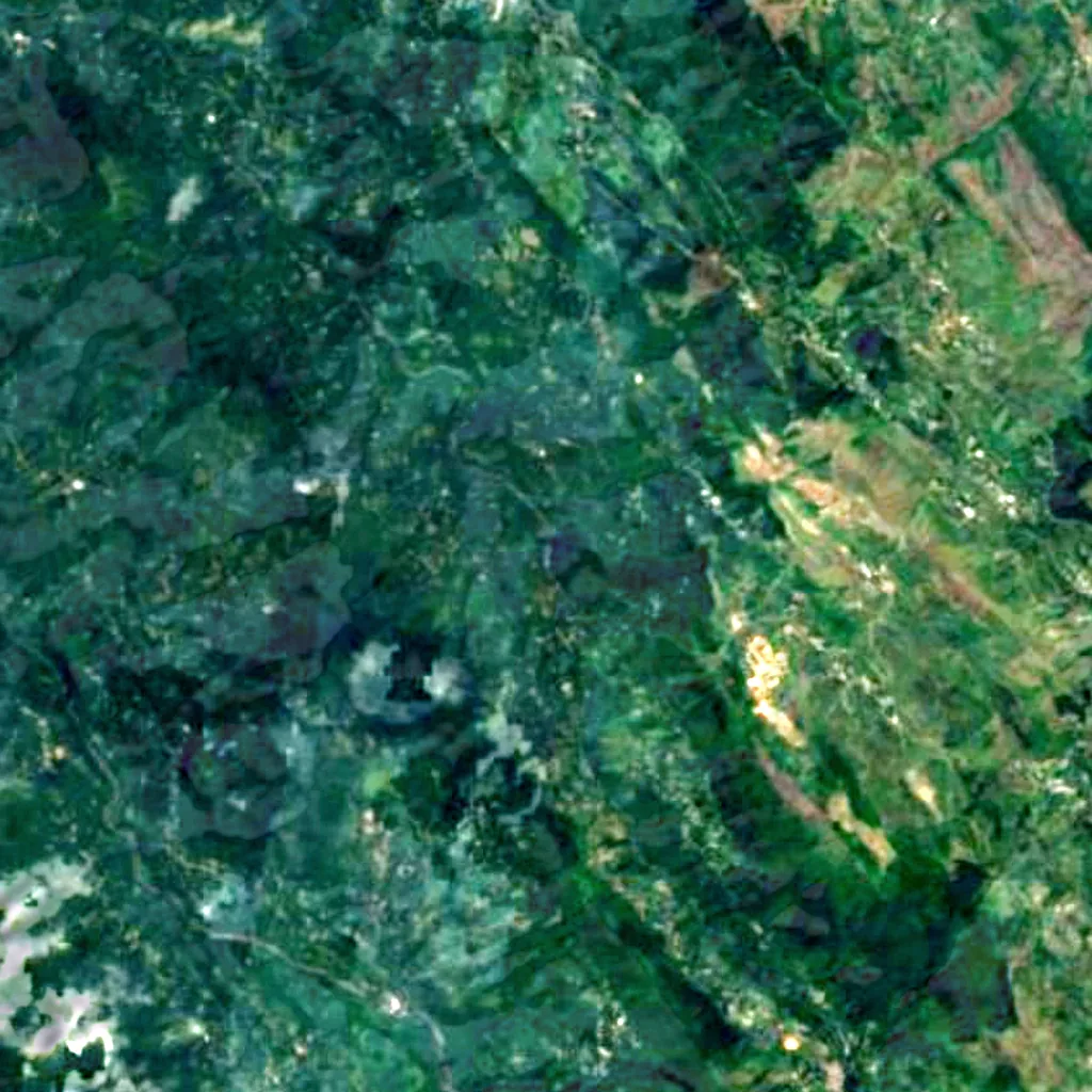 Aberdeen Falls seen from above (Sentinel-2)