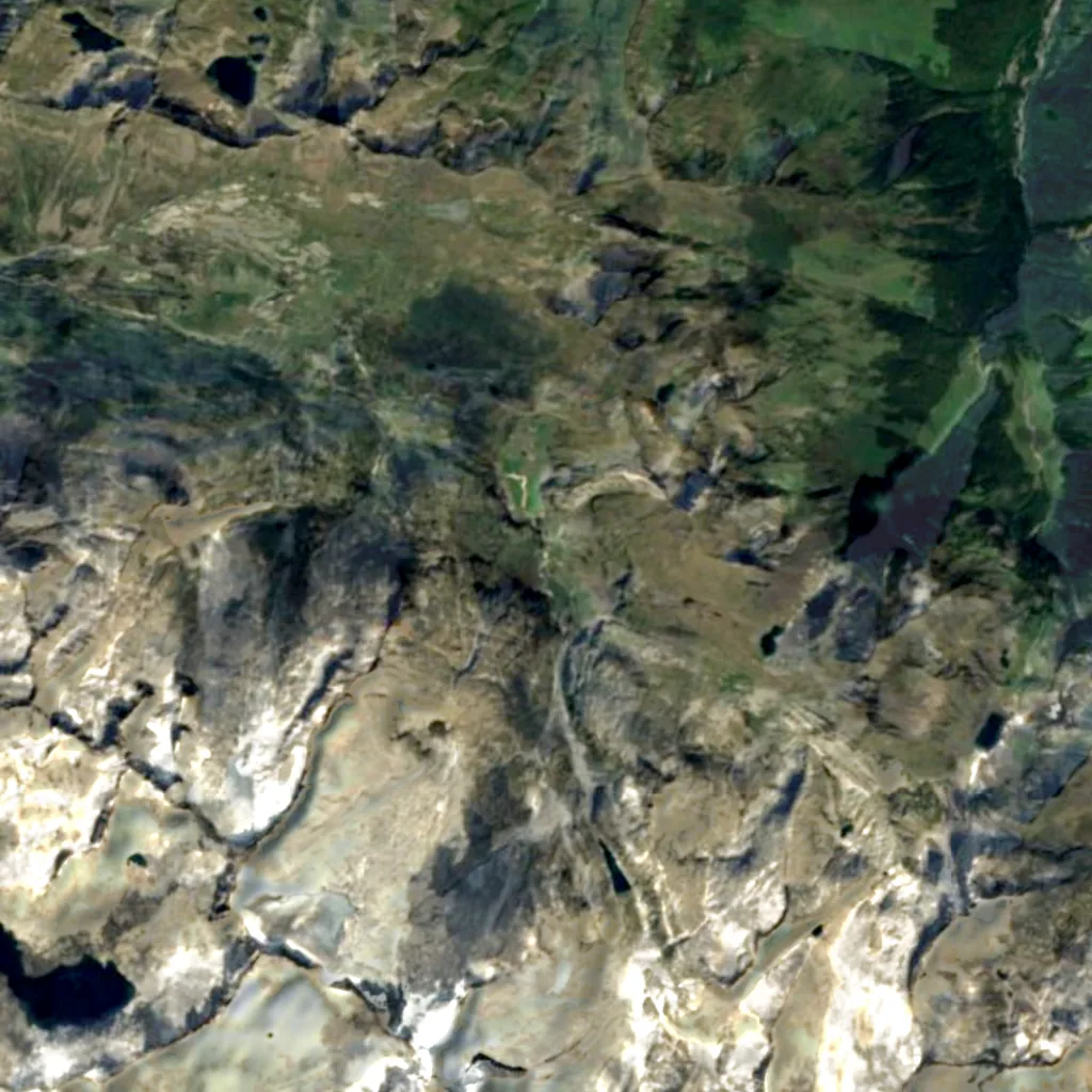 Aigualluts seen from above (Sentinel-2)
