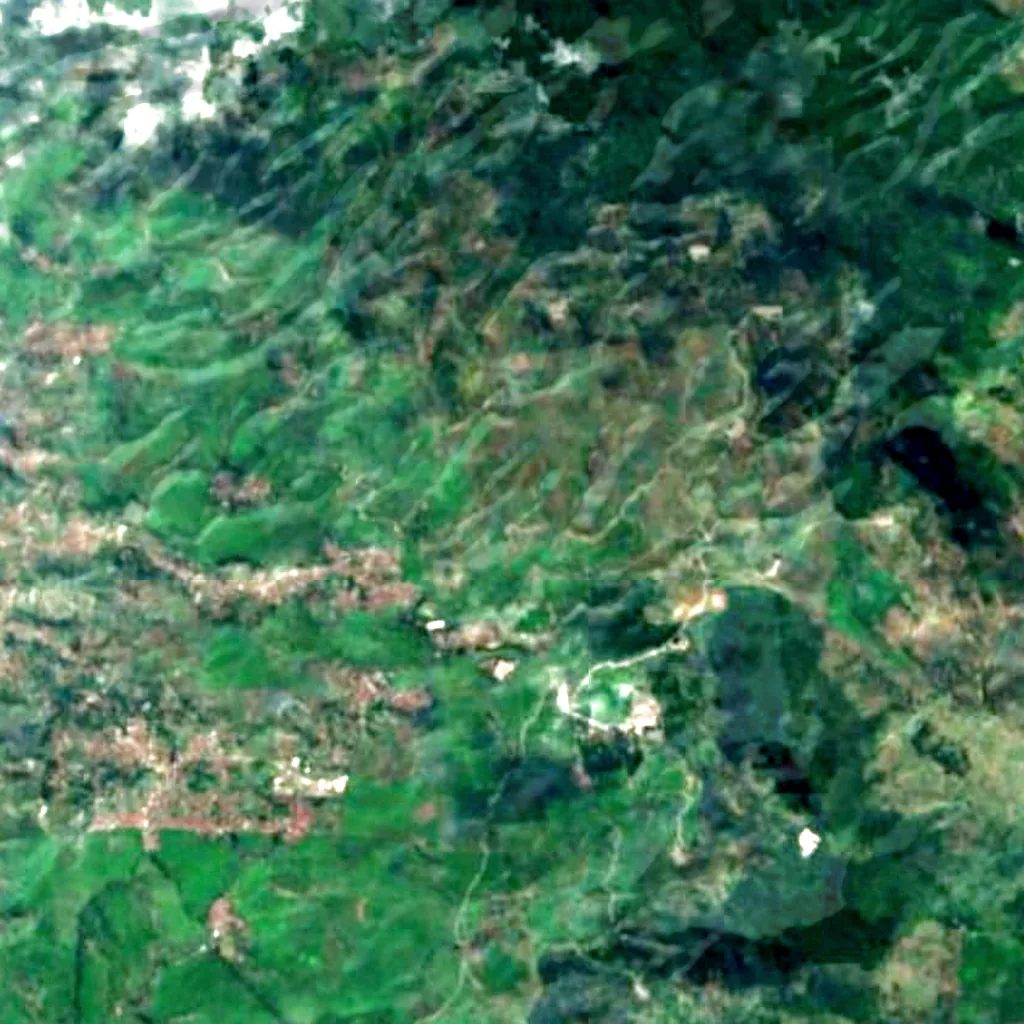 Air Terjun Cibeureum seen from above (Sentinel-2)