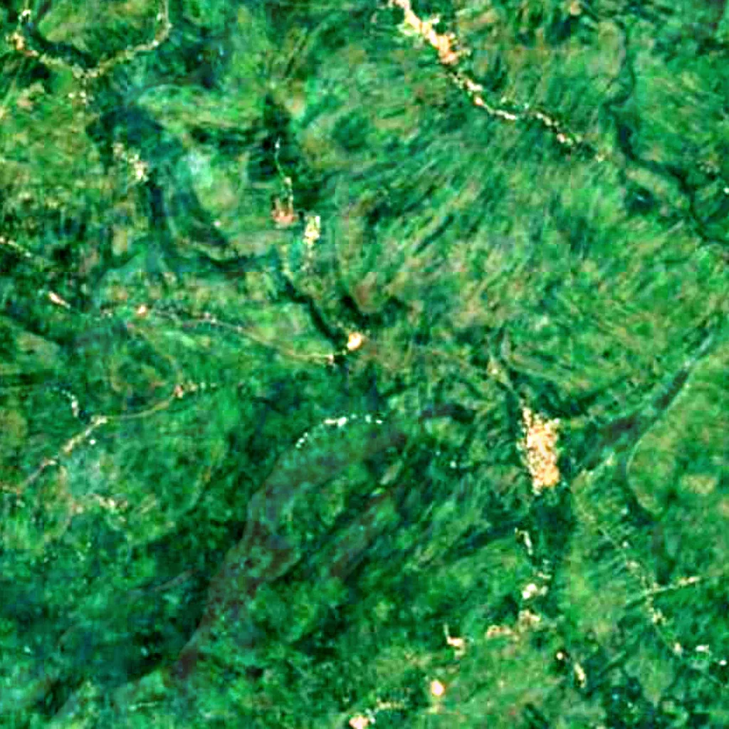 Akaa Falls seen from above (Sentinel-2)