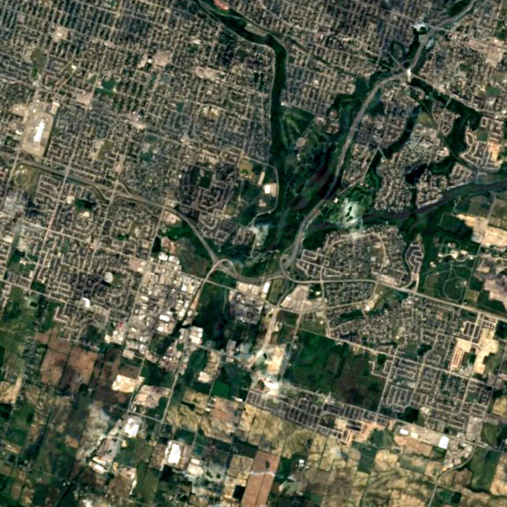Albion Falls seen from above (Sentinel-2)