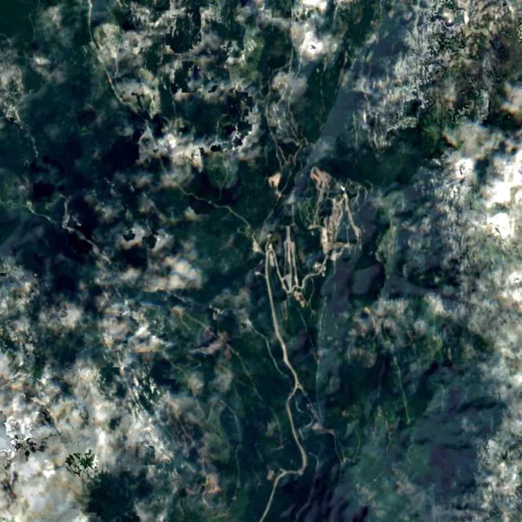 Alexander Falls seen from above (Sentinel-2)