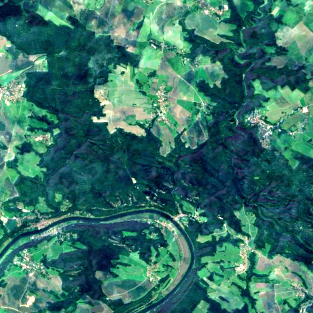 Amsel Falls seen from above (Sentinel-2)