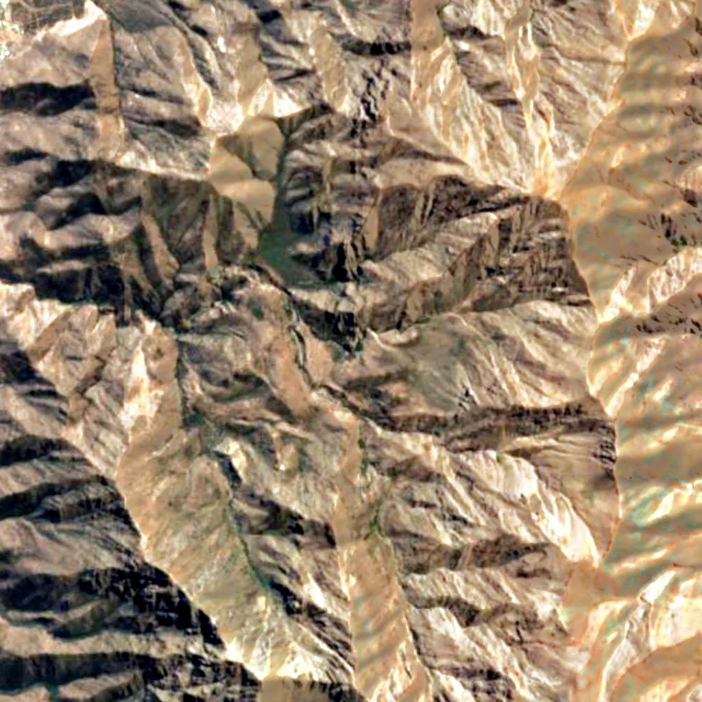 Apoquindo Waterfall seen from above (Sentinel-2)