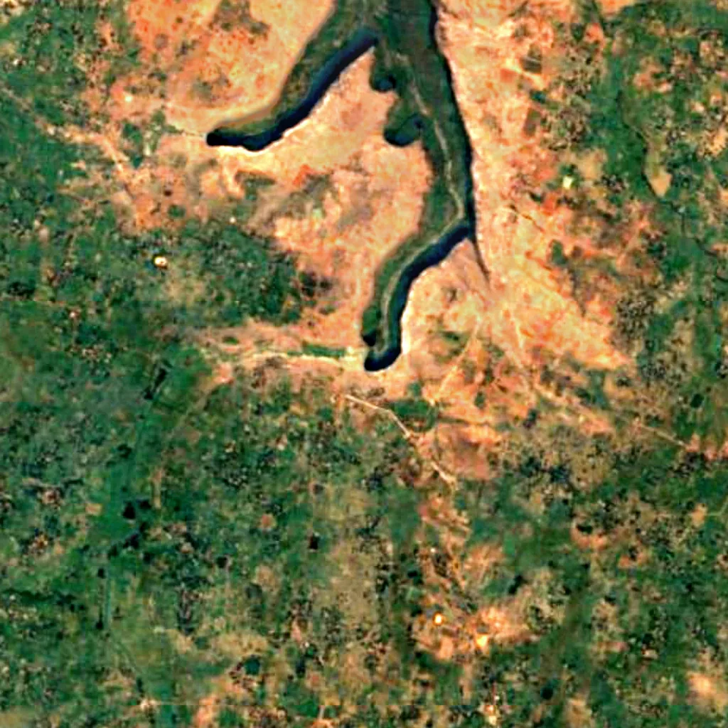 Bahuti Falls seen from above (Sentinel-2)