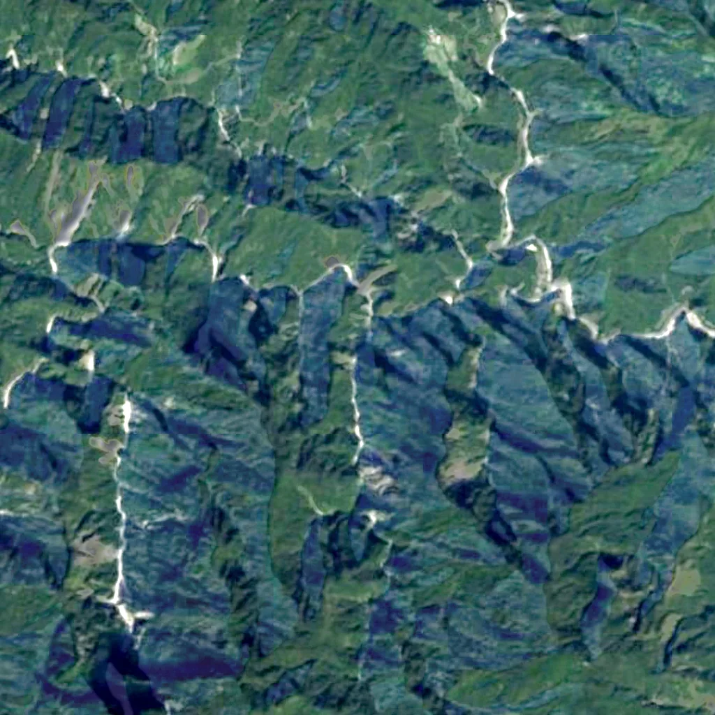 Baiyang Waterfall seen from above (Sentinel-2)