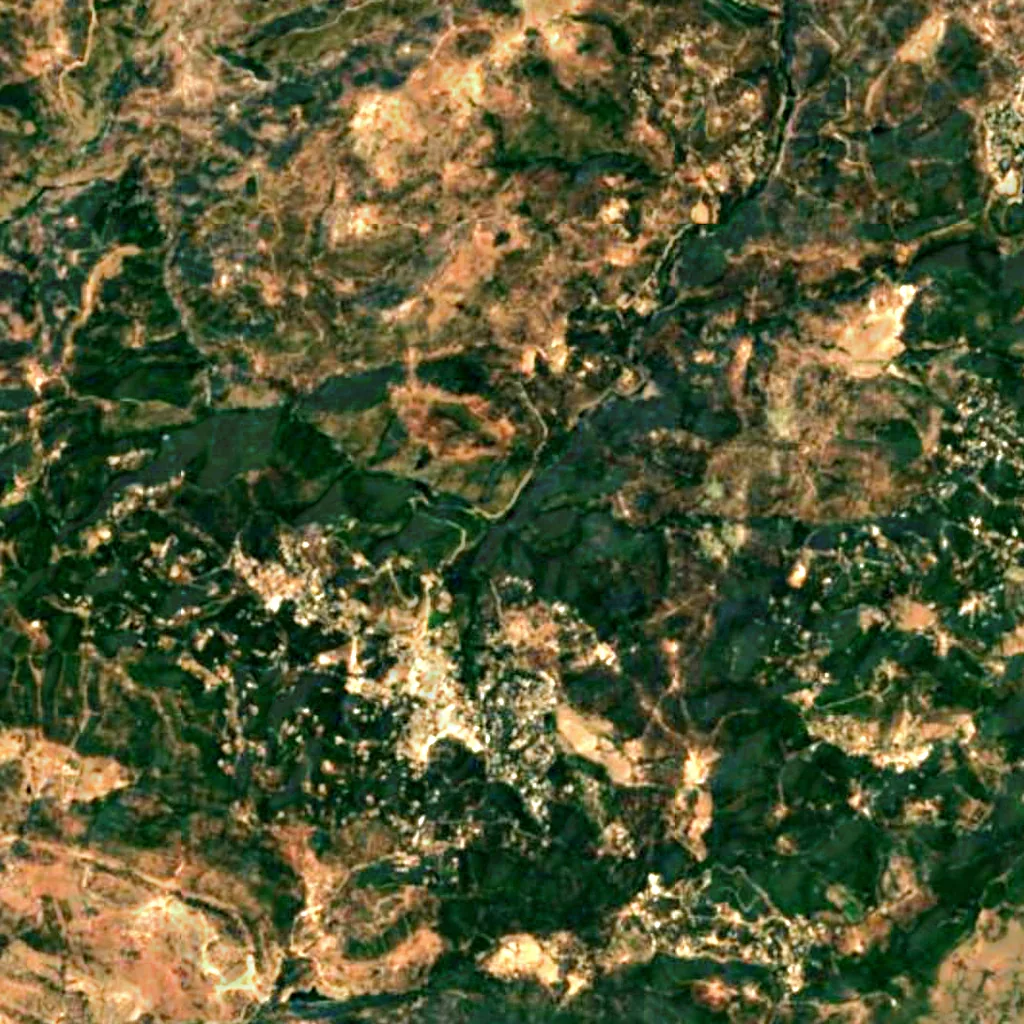 Baños de Popea, Córdoba seen from above (Sentinel-2)