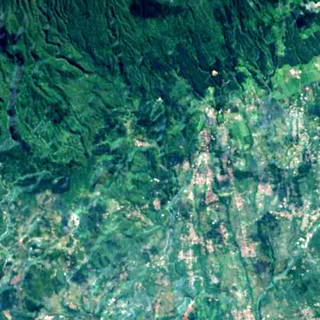 Bayan Waterfall seen from above (Sentinel-2)