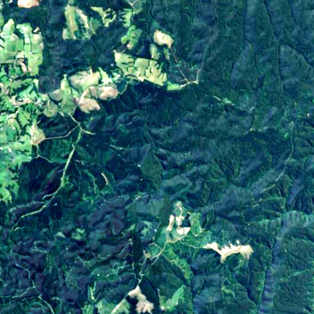 Beauchamp Falls seen from above (Sentinel-2)