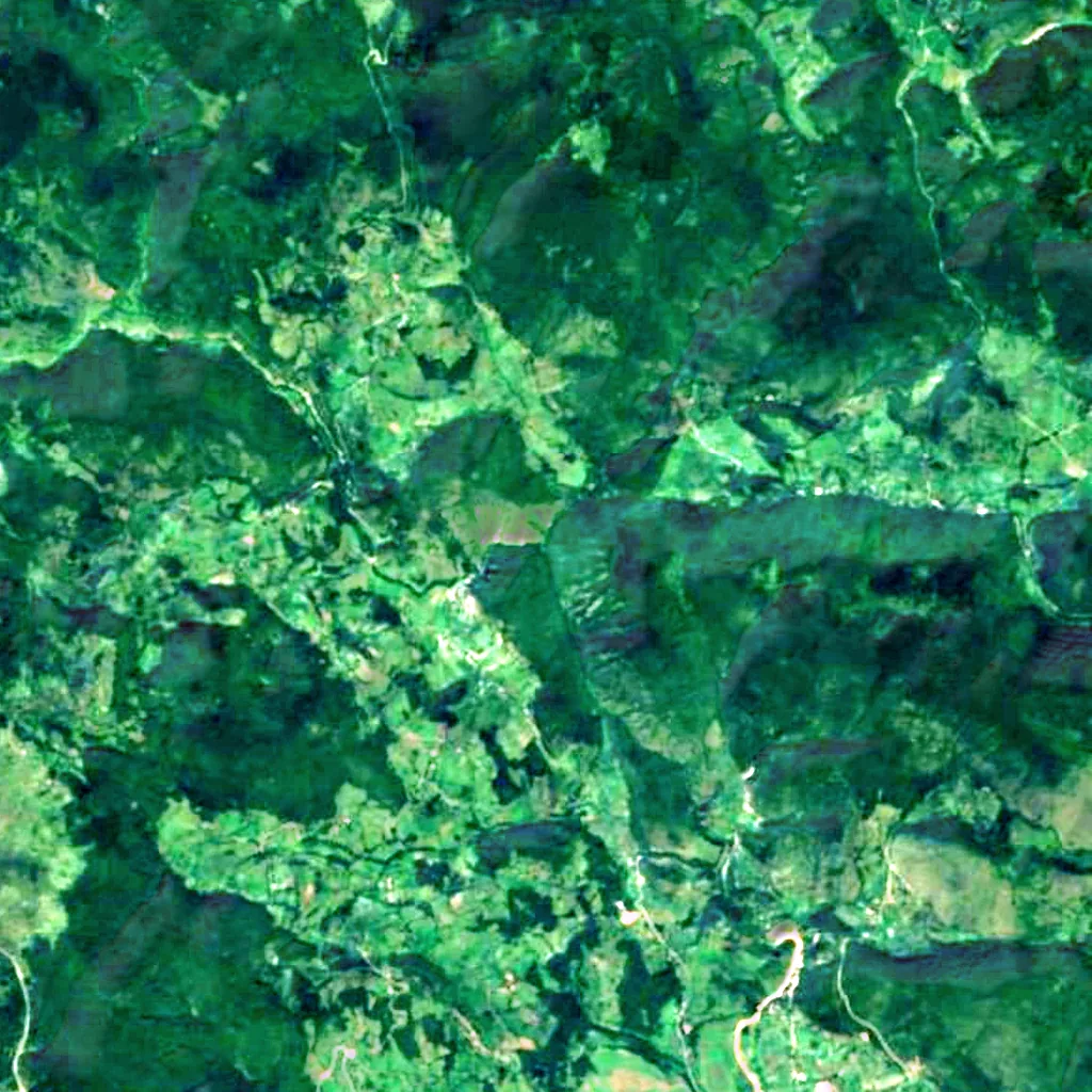 Bereški vodopad seen from above (Sentinel-2)