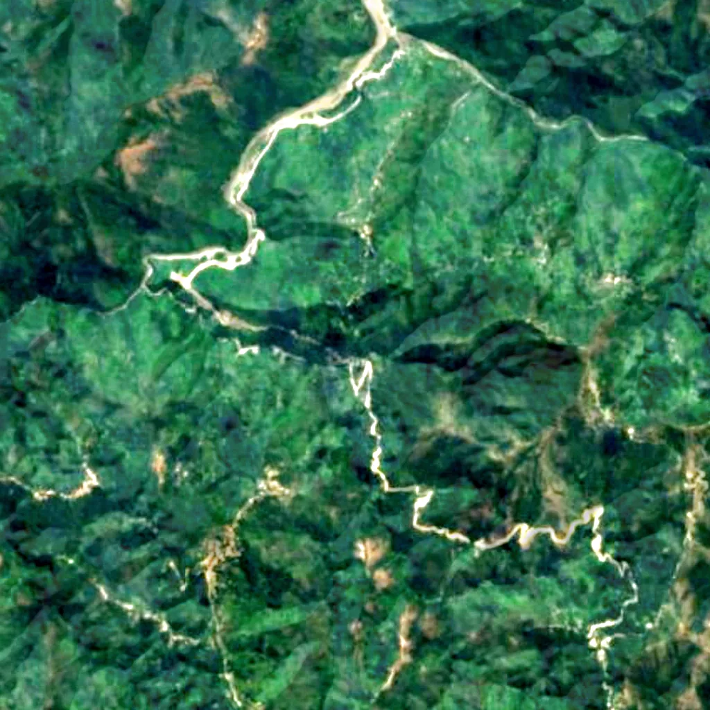 Berloi Waterfall seen from above (Sentinel-2)