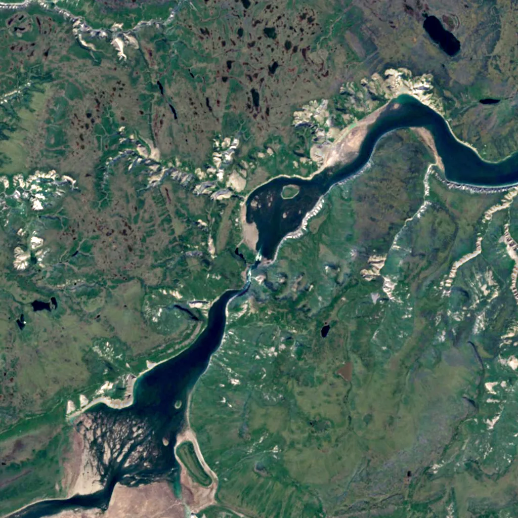 Bloody Fall seen from above (Sentinel-2)