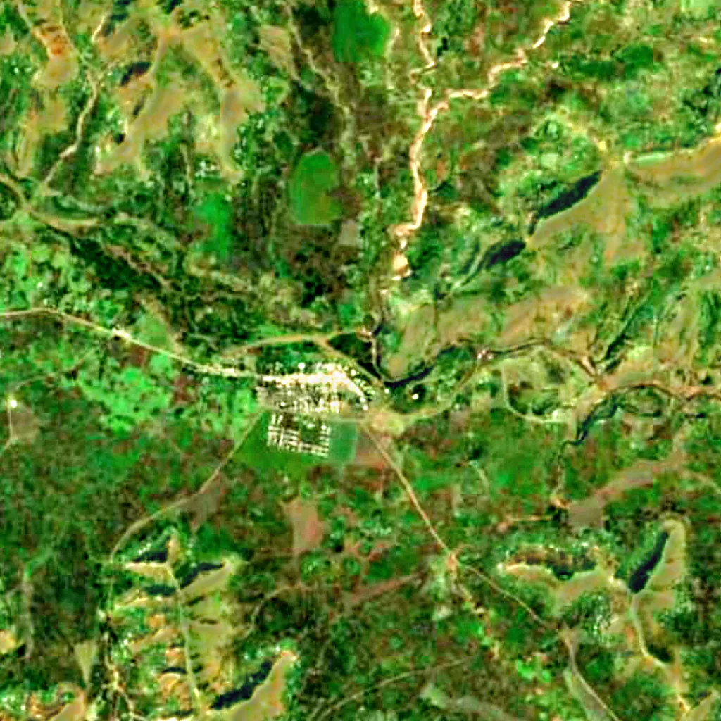 Blue Nile Falls seen from above (Sentinel-2)