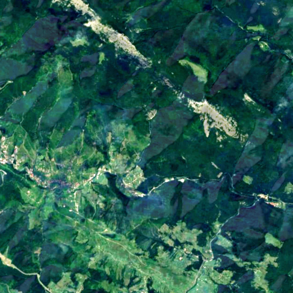 Bogdan Waterfall seen from above (Sentinel-2)
