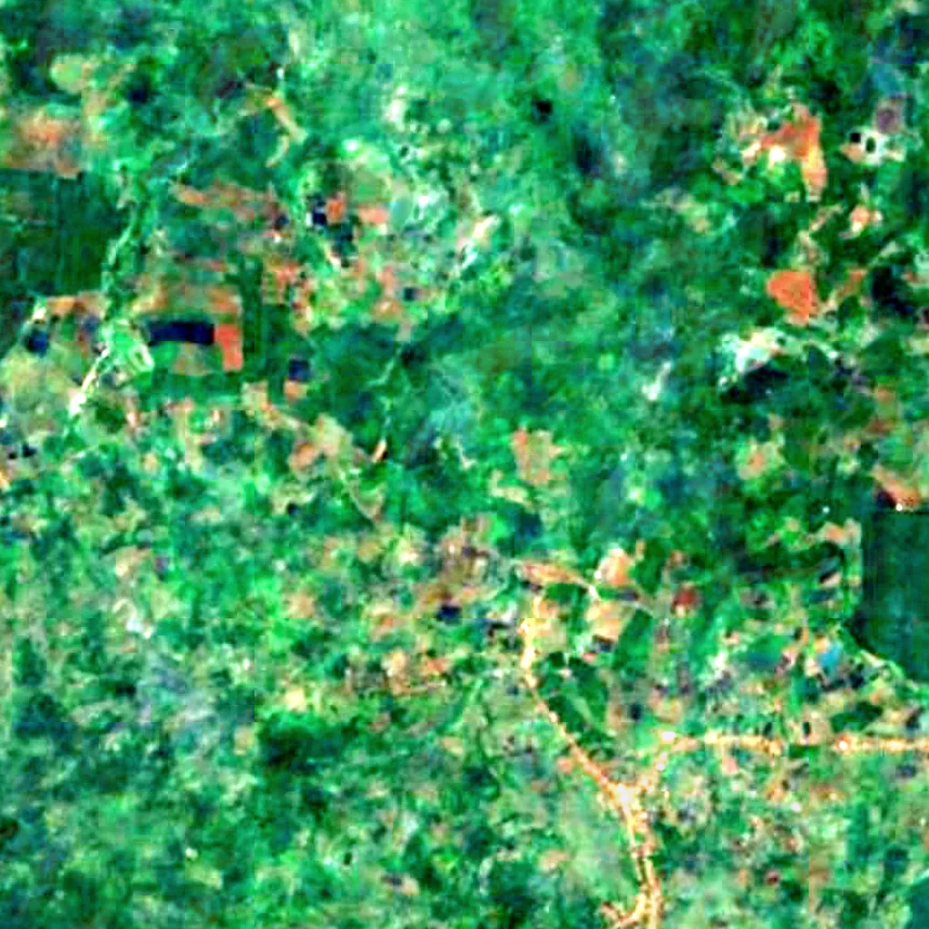 Bou Sra Waterfall seen from above (Sentinel-2)