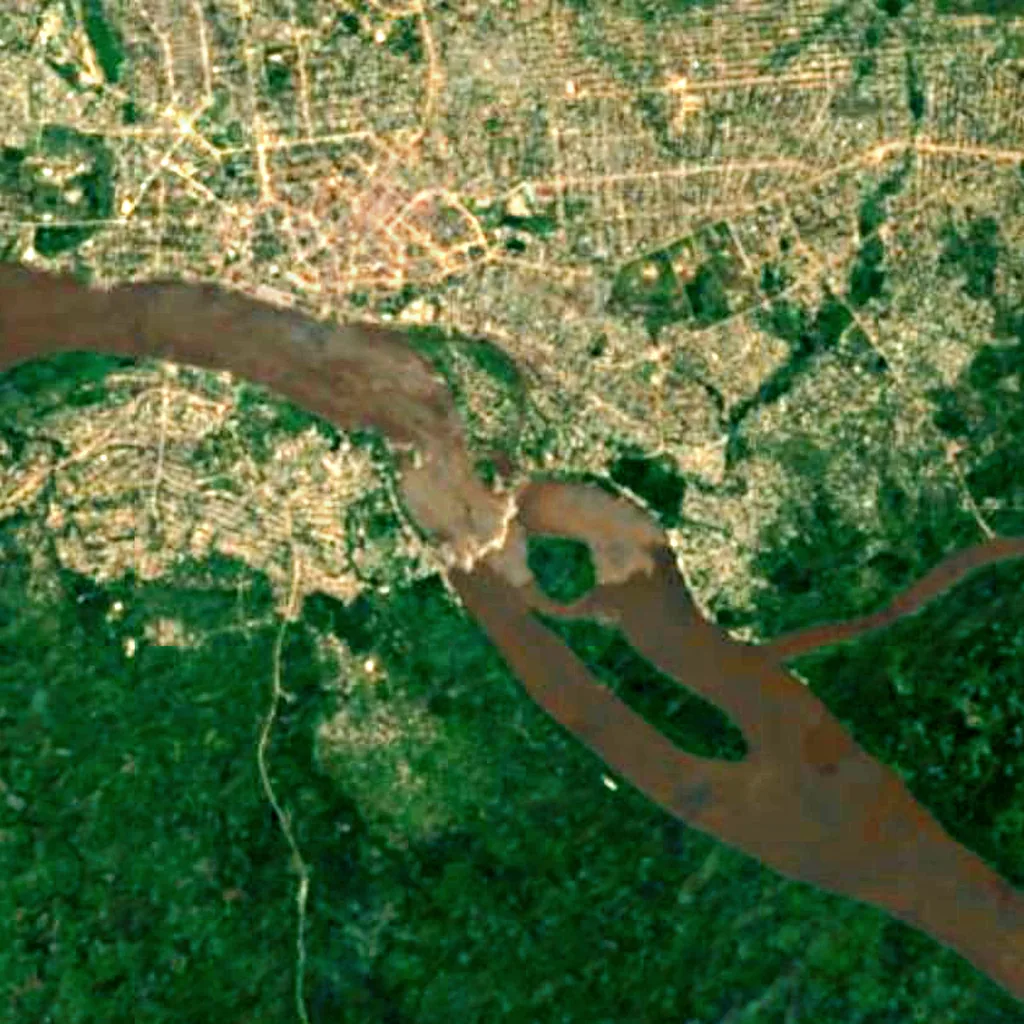 Boyoma Falls seen from above (Sentinel-2)