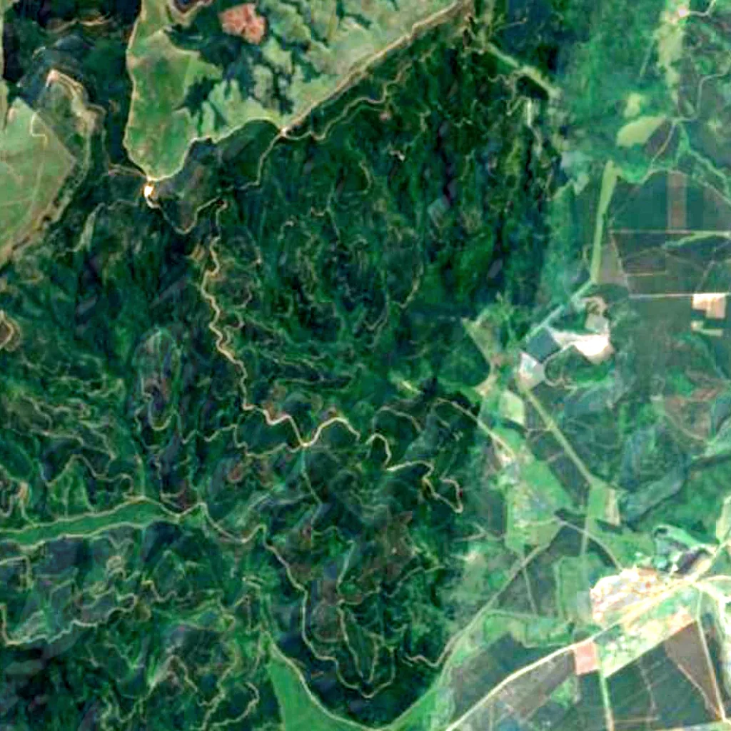 Bridal Veil Falls seen from above (Sentinel-2)