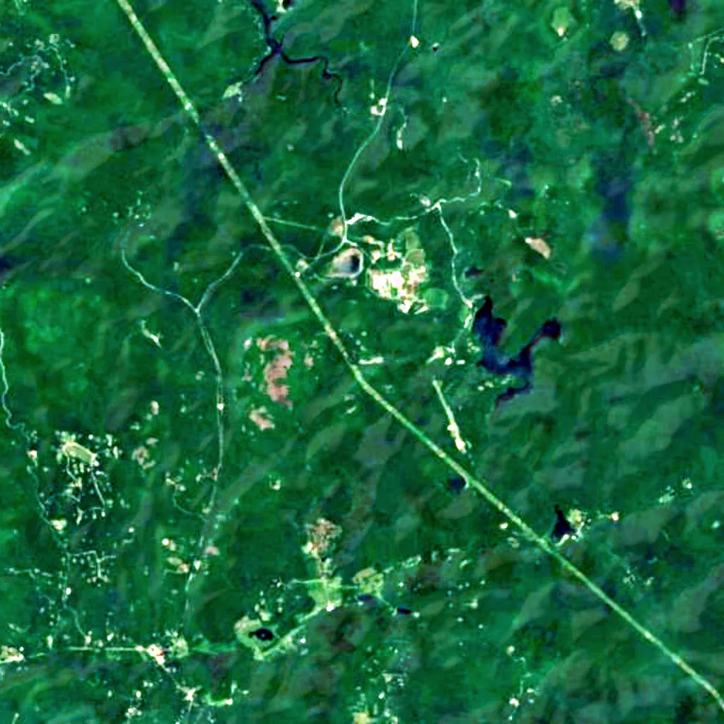 Bridal Veil Falls seen from above (Sentinel-2)