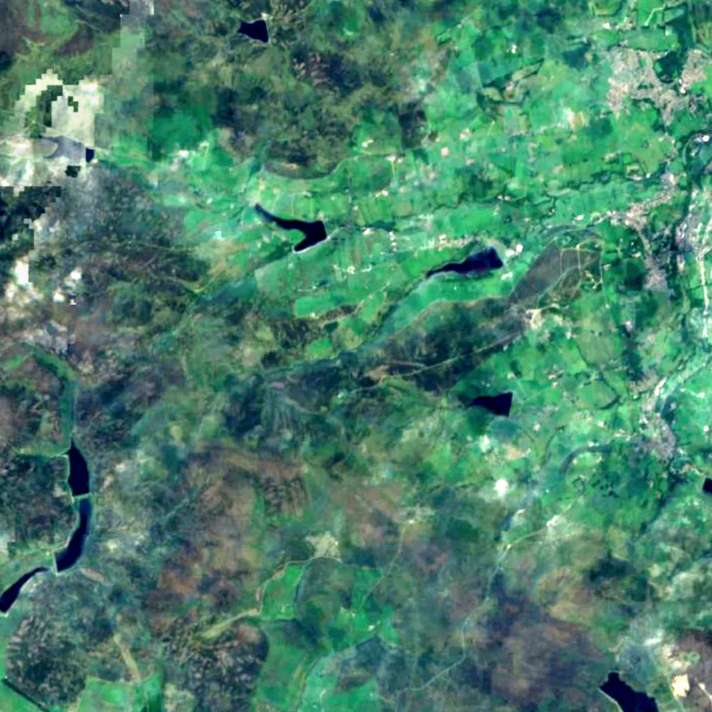 Brontë Waterfall seen from above (Sentinel-2)