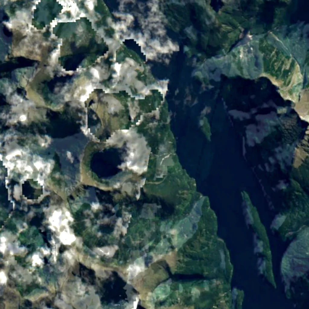 Browne Falls seen from above (Sentinel-2)