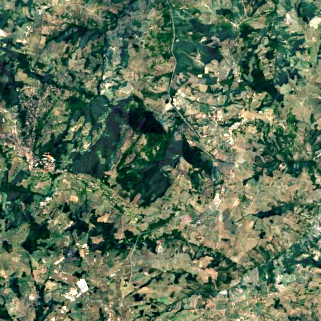 Bucamante Waterfall seen from above (Sentinel-2)