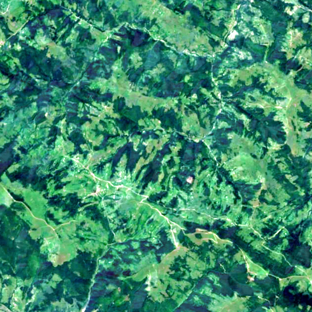 Bukoveckyi Waterfall seen from above (Sentinel-2)