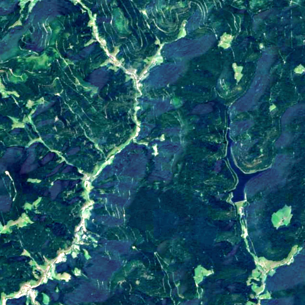 Burgbach Waterfall seen from above (Sentinel-2)