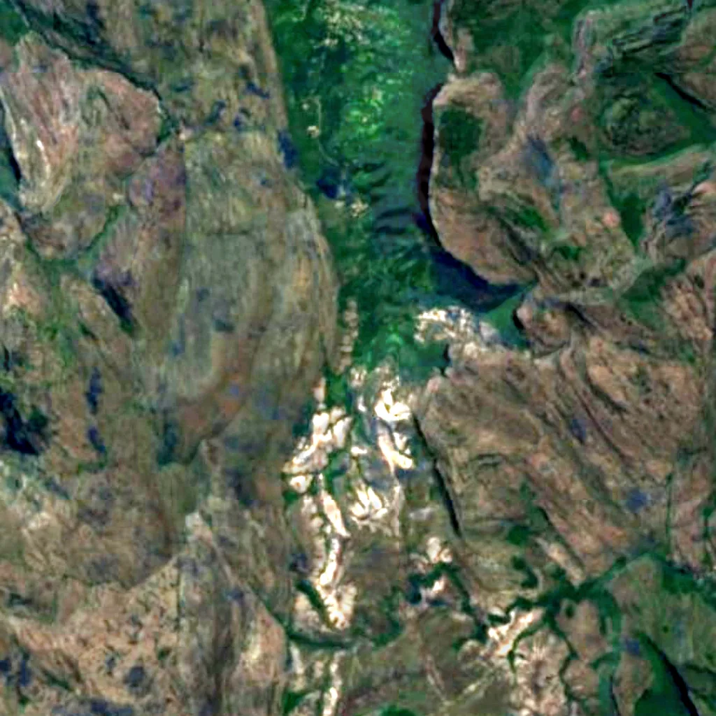 Cachoeira da Purificação seen from above (Sentinel-2)