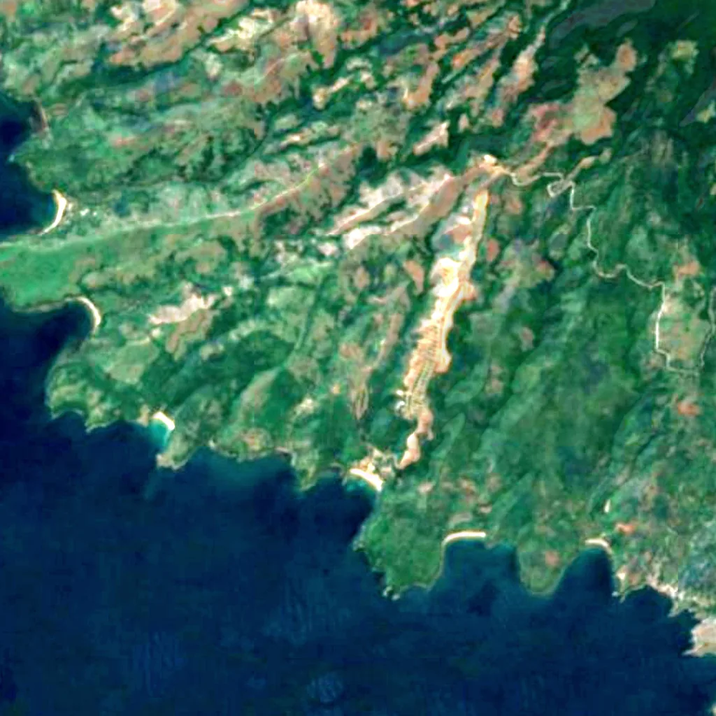 Camaya Falls seen from above (Sentinel-2)
