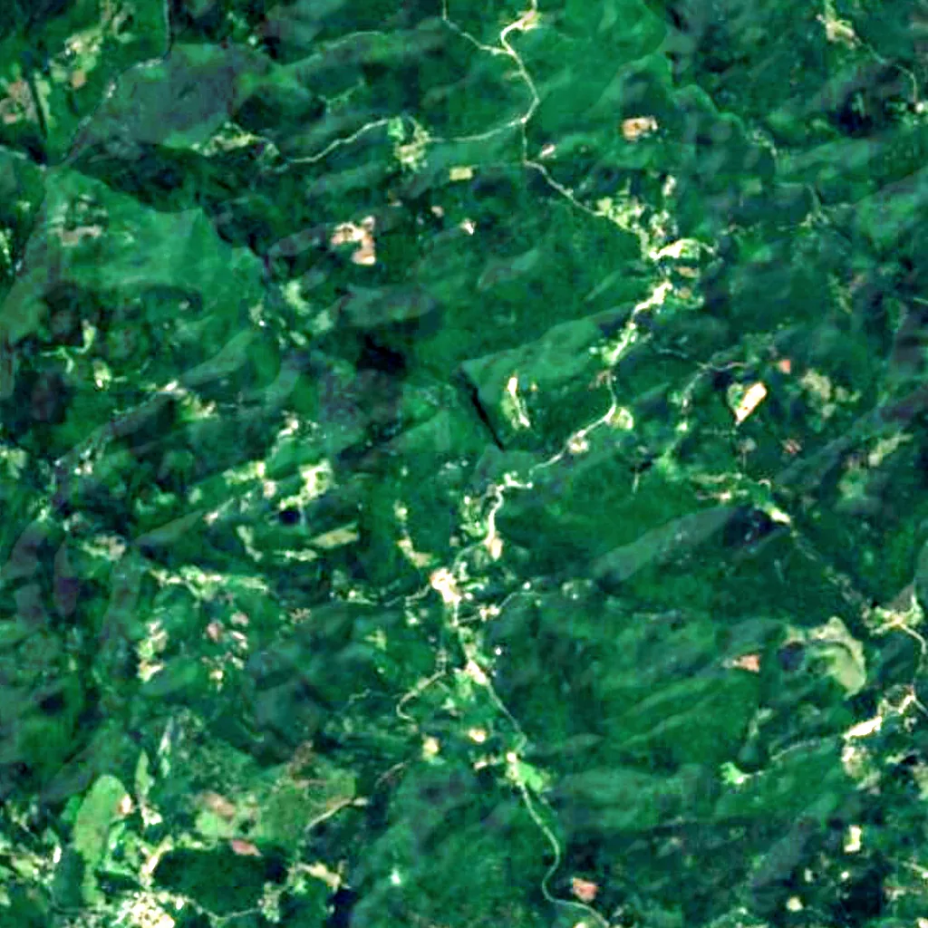 Caracol Falls seen from above (Sentinel-2)