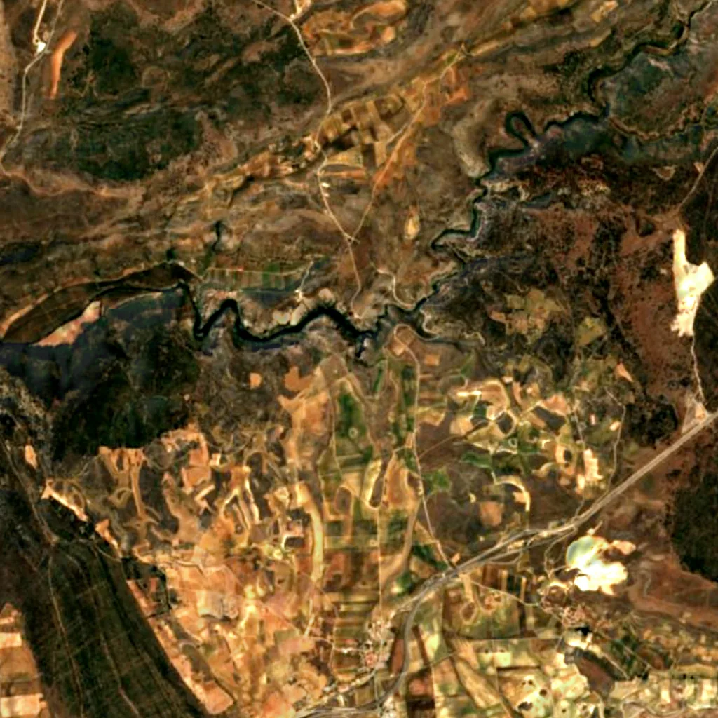 Cascada del Gollorio seen from above (Sentinel-2)