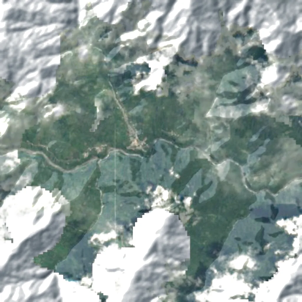 Cascada el Pailón del Diablo(dueño el walter) seen from above (Sentinel-2)