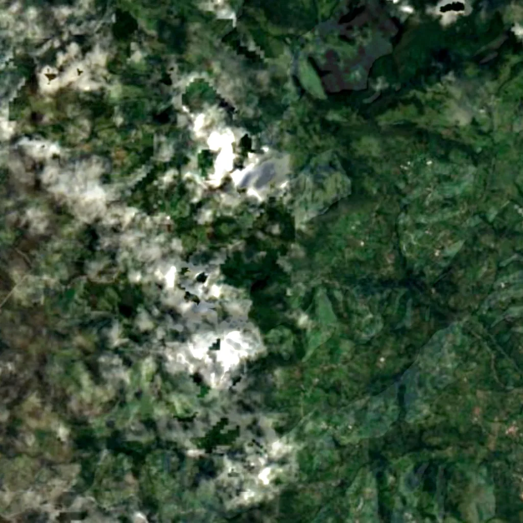 Cascada La Chorrera seen from above (Sentinel-2)
