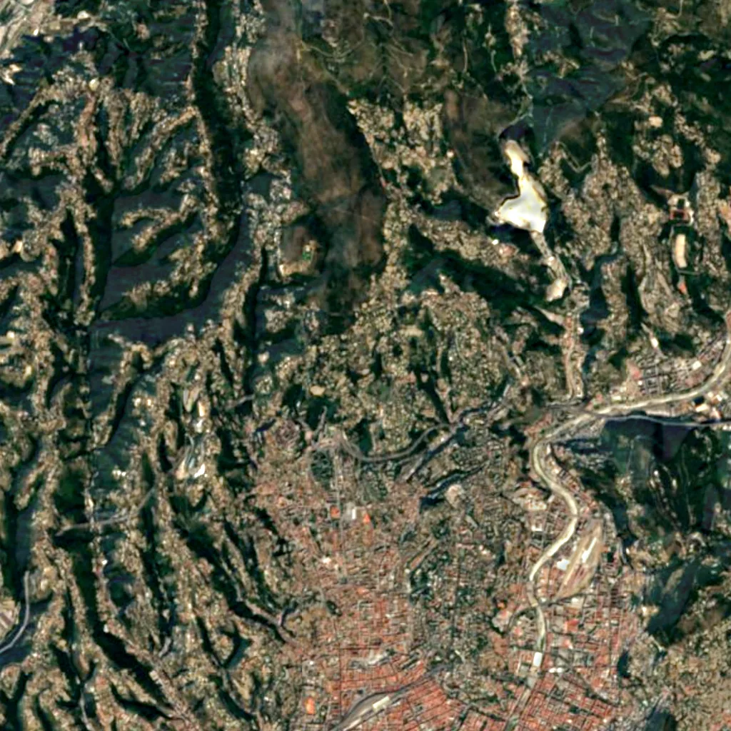 Cascade de Gairault seen from above (Sentinel-2)