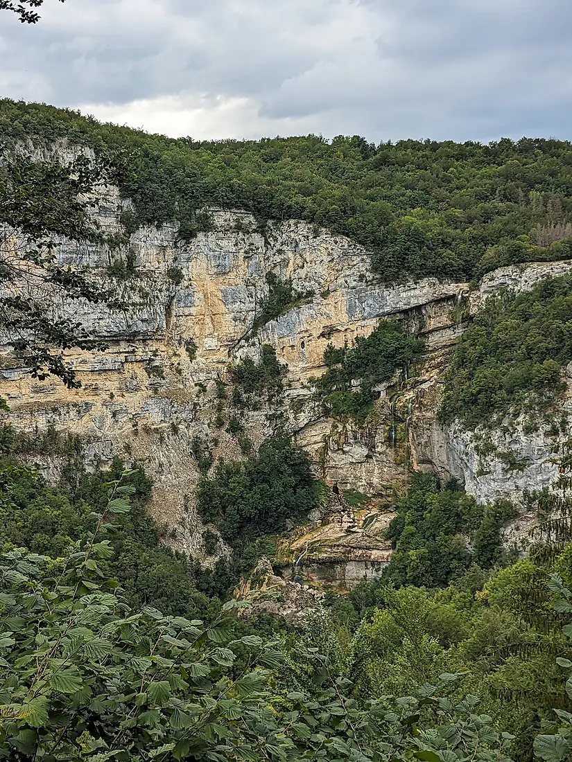 Plateau d'Hauteville - Hauteville-Lompnes - Départementale D21 - Point de vue sur la cascade de la Charabotte