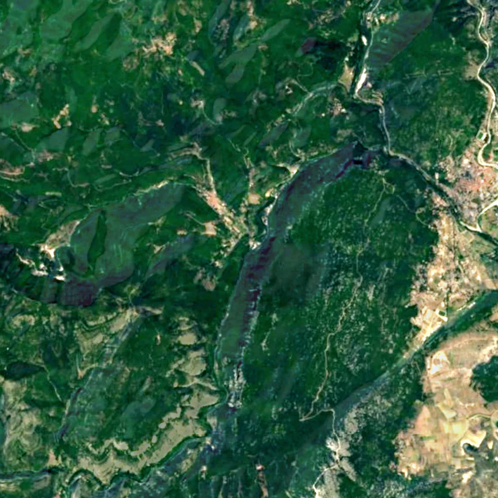 Cascade de la Vis seen from above (Sentinel-2)