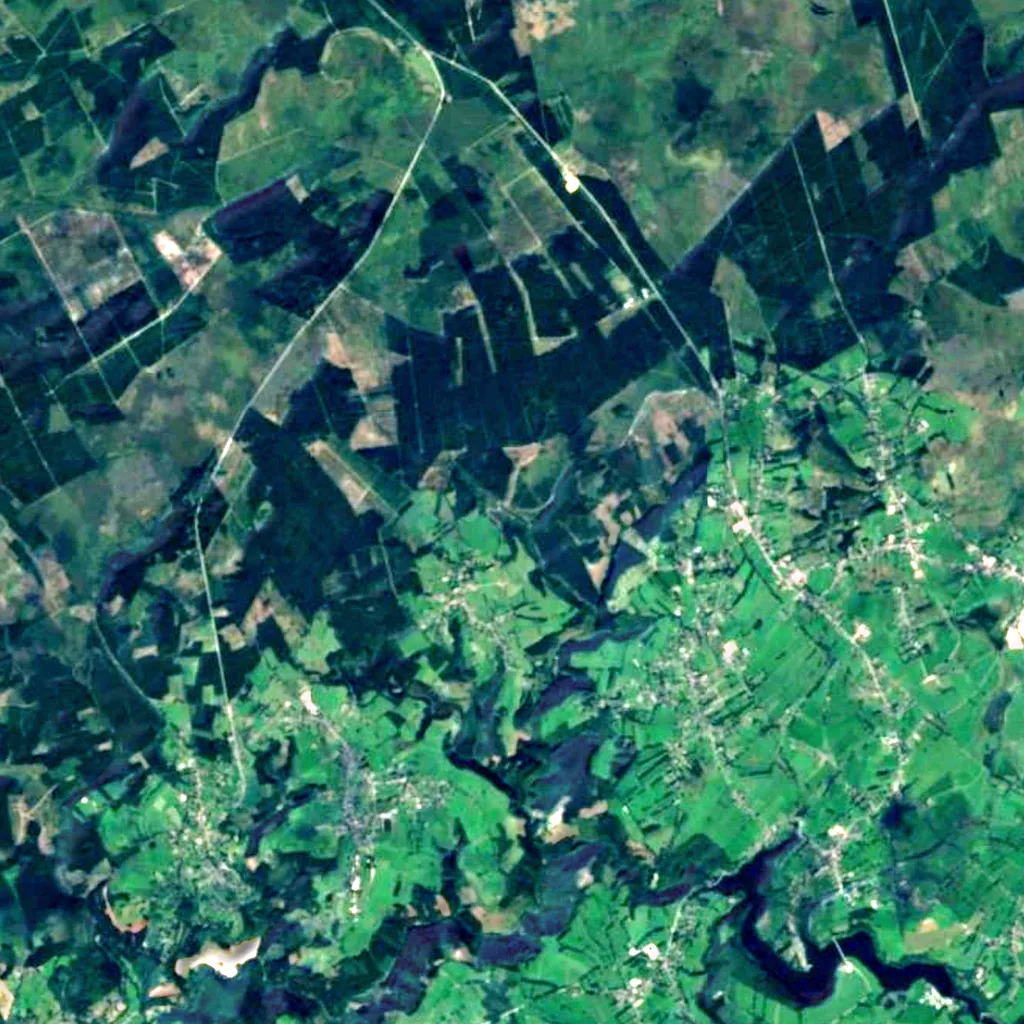 Cascade du Bayehon seen from above (Sentinel-2)