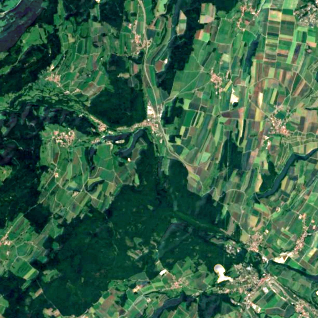 Cascade du Dard seen from above (Sentinel-2)