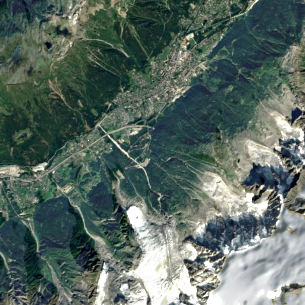 Cascade du Dard seen from above (Sentinel-2)