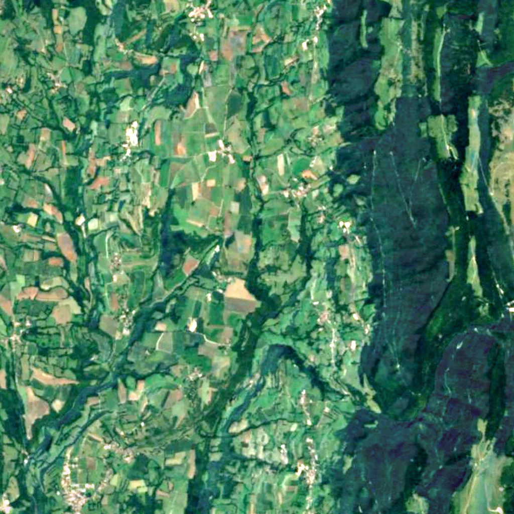Cascade du Pain de sucre seen from above (Sentinel-2)