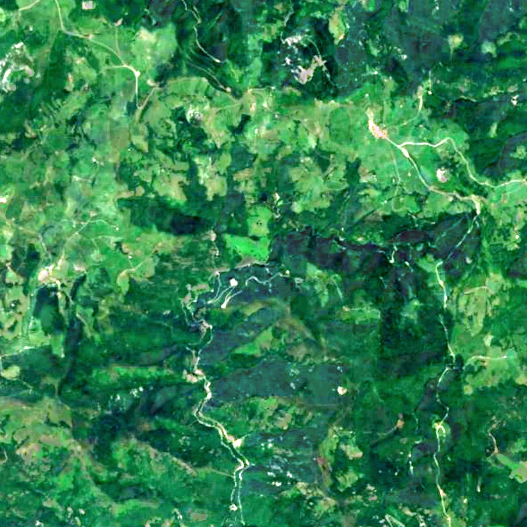 Cascade du Ray-Pic seen from above (Sentinel-2)