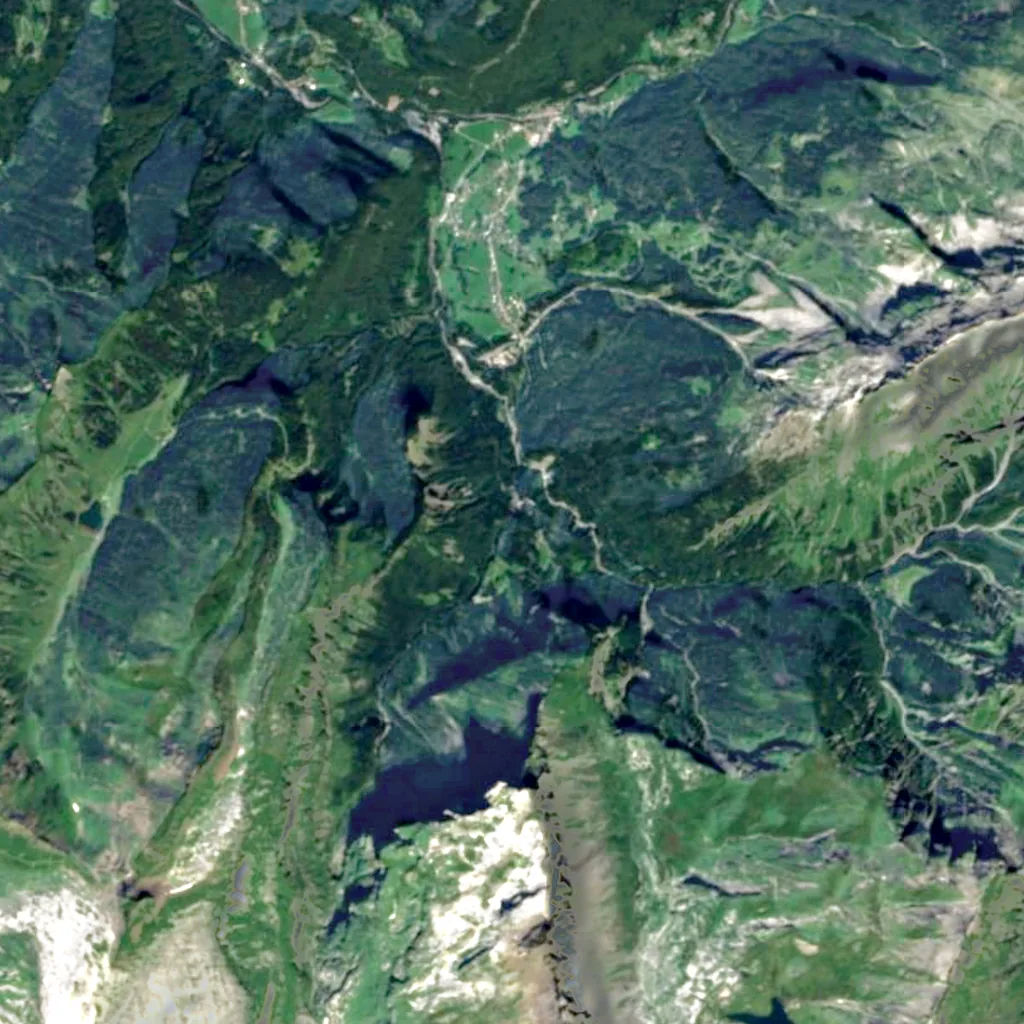 Cascade du Rouget seen from above (Sentinel-2)