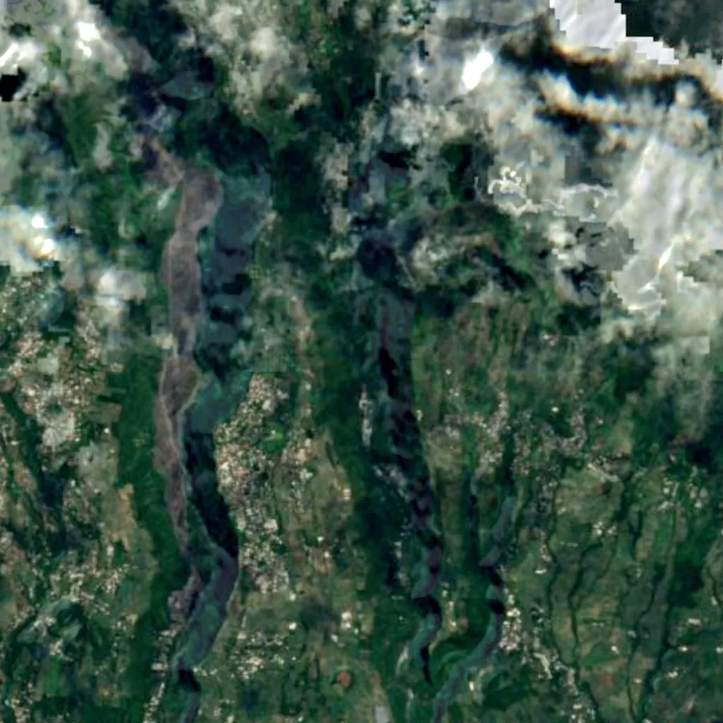 Cascade du Trou noir seen from above (Sentinel-2)