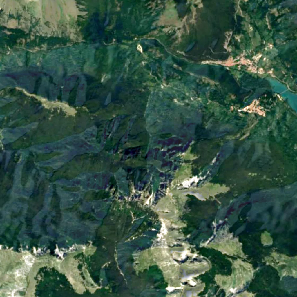 Cascata delle Ninfe seen from above (Sentinel-2)