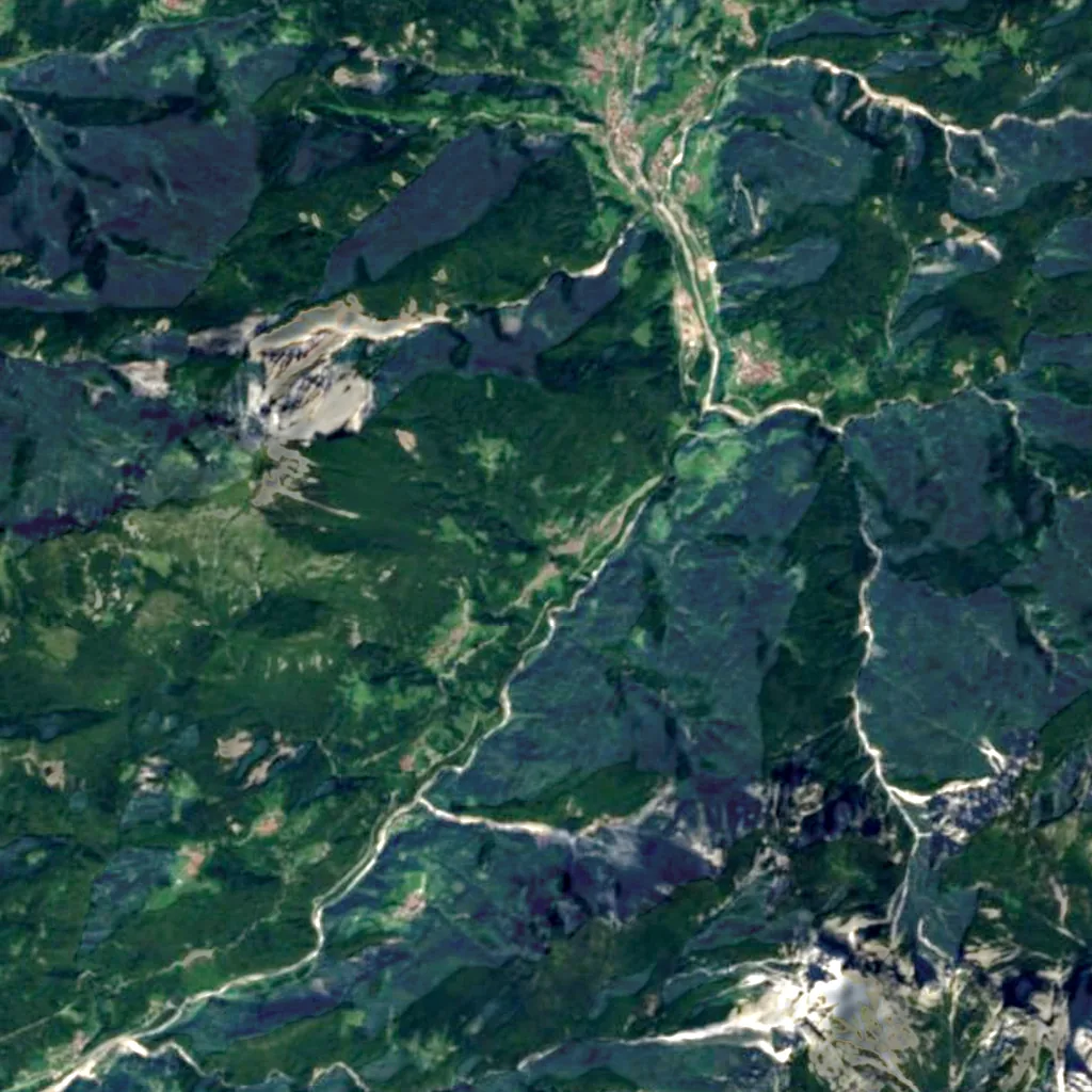 Cascata di Salino seen from above (Sentinel-2)
