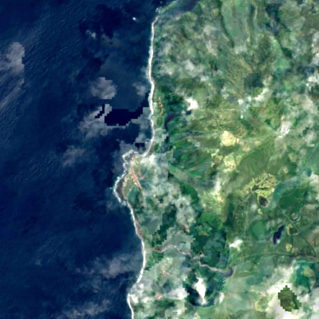 Cascata do Poço do Bacalhau seen from above (Sentinel-2)