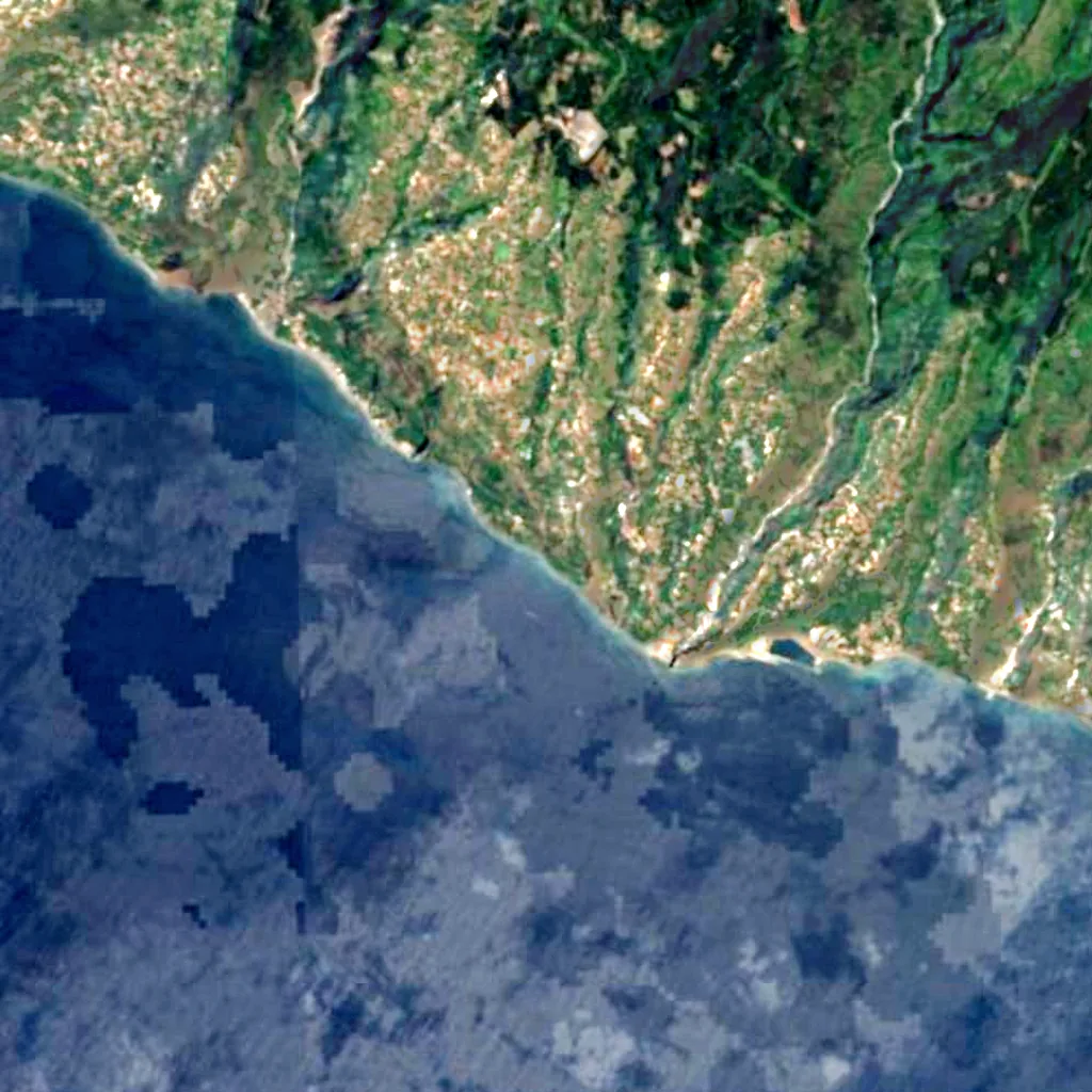 Cascata dos Anjos seen from above (Sentinel-2)