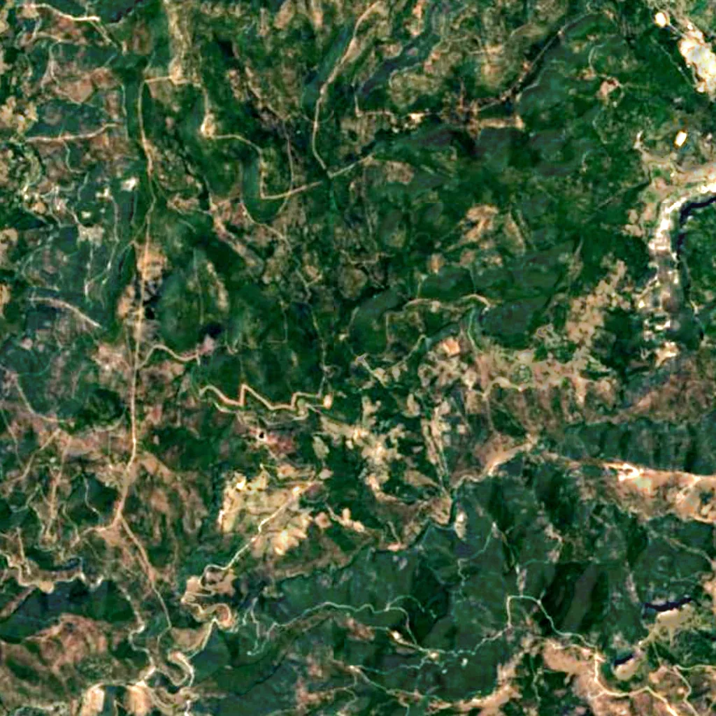 Cascata Lequarci seen from above (Sentinel-2)