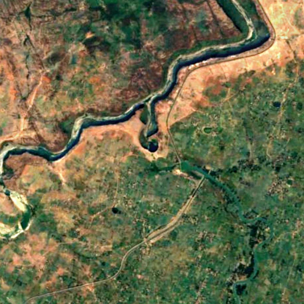 Chachai Falls seen from above (Sentinel-2)
