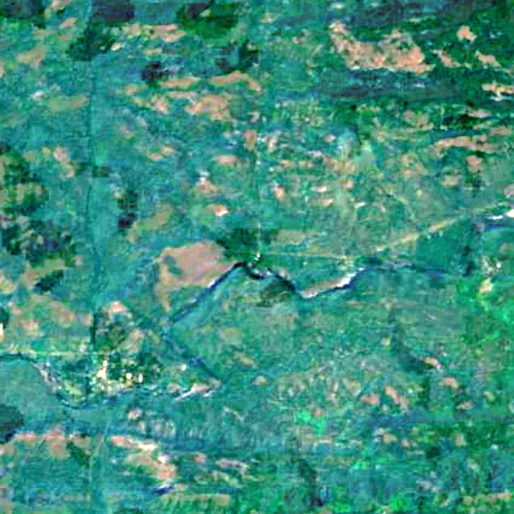 Charpa Falls seen from above (Sentinel-2)